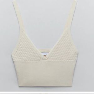 Zara cream crop top
